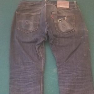 Levi's 501 button fly raw denim